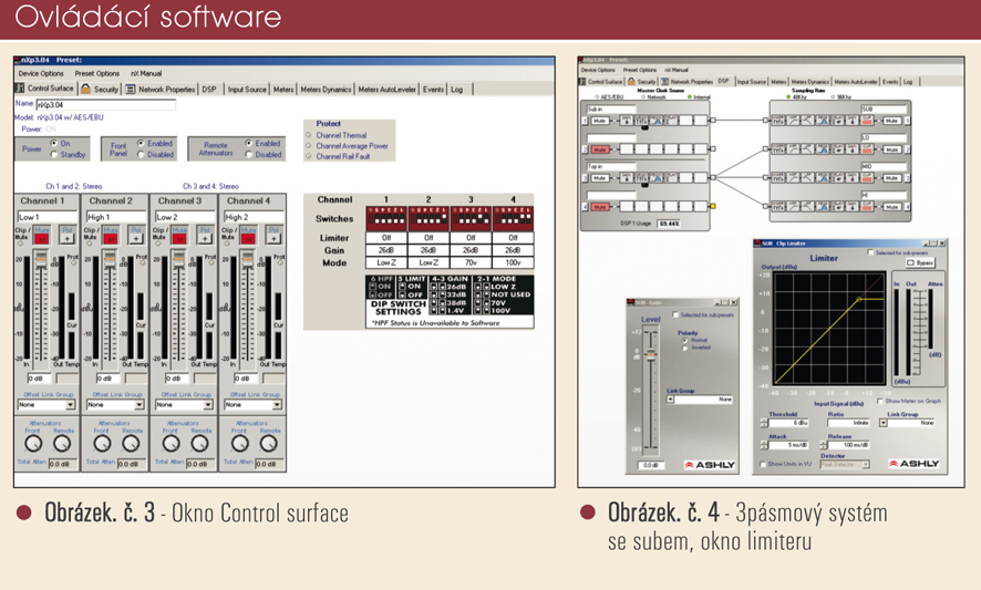 Ashly nxp 3.04 - ovládací software