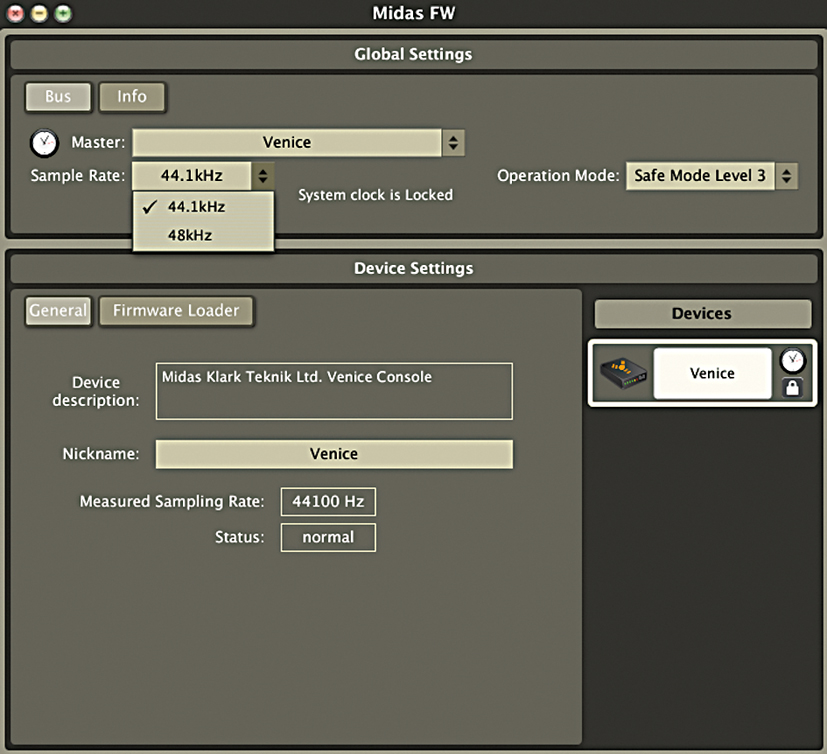 Midas Control Panel