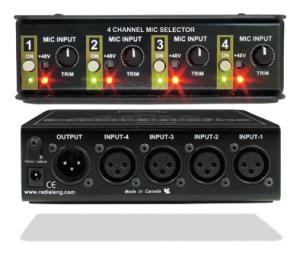 Radial Gold Digger 4 Channel Mic Selector